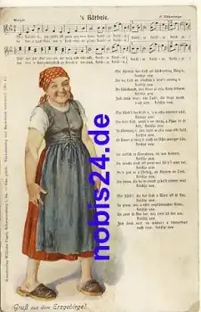 Bärbele Liedkarte verlag Vogel *ca.1920