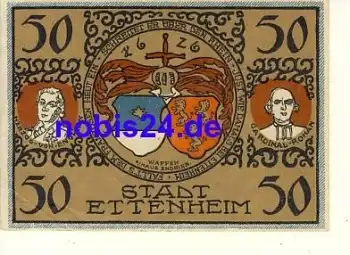 77955 Ettenheim Notgeld 50 Pfennige um 1920