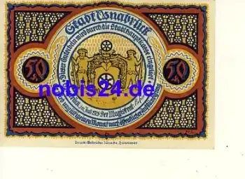 Osnabrück Notgeld 50 Pfennige um 1921