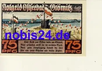 23743 Grömitz Notgeld 75 Pfennige 1921