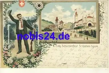 St. Gallen Schützenfest Litho o 1904