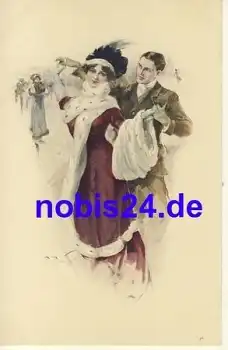 Eislaufen Künstlerkarte M.M. Munk Nr.751 *ca.1910