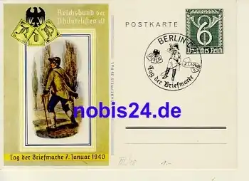 Post - Tag der Briefmarke Ganzsache Briefträger o 1940