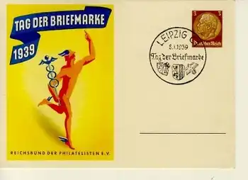 Post - Tag der Briefmarke Ganzsache o 1939