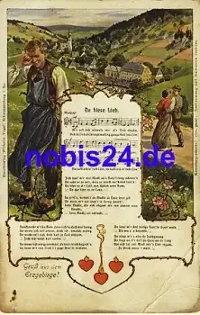 De biese Lieb - Liedkarte Verlag Vogel *ca.1910