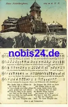 Willkumme offen Fichtelbarg Liedkarte Verlag Vogel  o 1913