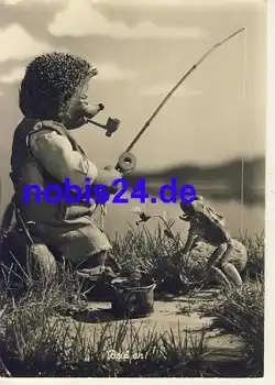 Mecki Igel und Frosch beim Angeln Nr. 16* ​​​​​​​Verlag Gunkel 