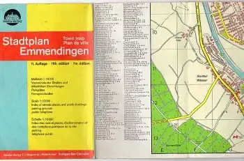 Emmendingen Stadtplan um 1970