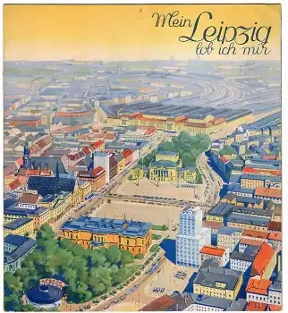 Leipzig Faltprospekt 8 Seiten um 1930