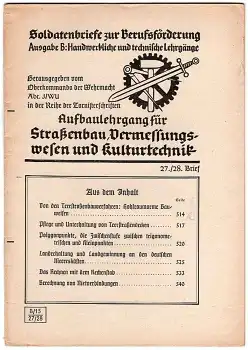Soldatenbriefe zur Berufsförderung Ausgabe B 27-28 Brief Oberkommando der Wehrmacht