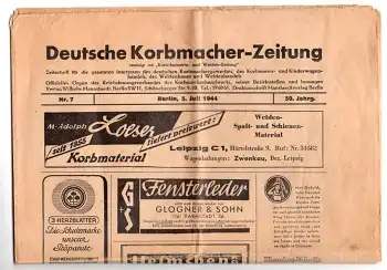 Deutsche Korbmacher-Zeitung Nr. 7 55. Jahrgang 5. Juli 1944