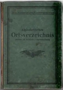 Ortsverzeichnis 1938 Verein Mitteleuropaeischer Eisenbahnverkehr