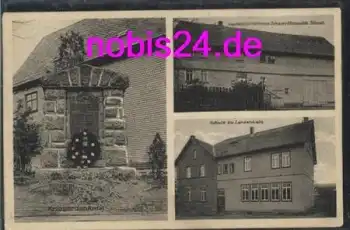 36358 Lanzenhain Schule Gasthaus Denkmal o 1929
