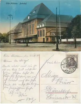 Mülheim Köln Bahnhof o 23.4.1920