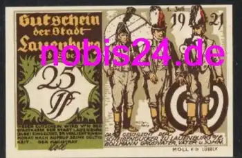 21481 Lauenburg Notgeld 25 Pfennige 1921