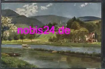 94127 Neuburg Stiftsmühle und Stift Künstlerkarte *ca.1930