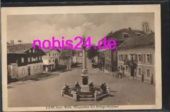 93462 Lam Hauptplatz mit Kriegerdenkmal *ca.1920