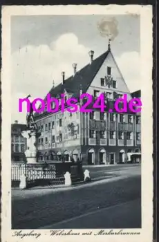Augsburg Weberhaus Merkurbrunnen o 1940