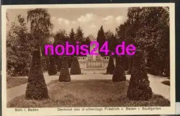 77815 Bühl in Baden Denkmal Stadtgarten  *ca.1930