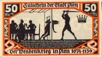24306 Plön Städtenotgeld 50 Pfennige Wendenkrieg Nr. 5 1921