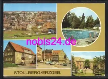 09366 Stollberg Freibad Krankenhaus o ca.1985