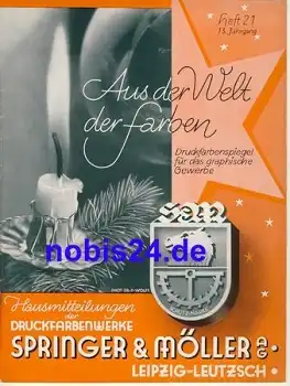 Welt der Farben Nr.21 Springer & Möller Leipzig Heft 15 seiten ca.1940