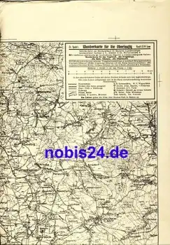 Oberlausitz Wanderkarte um 1936 Vertrieb durch den Reichsverband für Deutsche Jugendherbergen