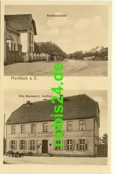 39524 Fischbeck Gasthof Auto Strasse *ca.1910