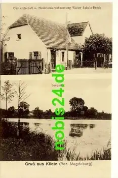 39524 Klietz Seepartie Gasthaus *ca.1920