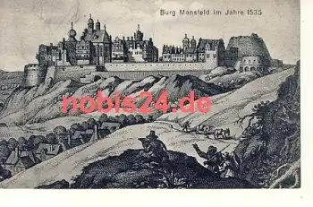 06343 Burg Mansfeld Künstlerkarte o 5.8.1919