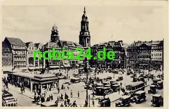 Dresden Altmarkt Autos Bus *ca.1940