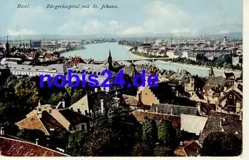 Basel mit Bürgerhospital o 1910