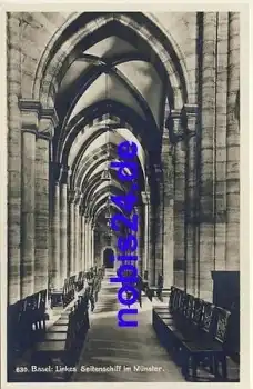Basel Seitenschiff im Münster *ca.1940