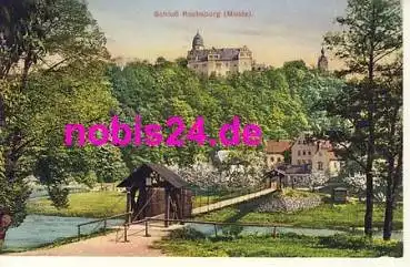 09328 Rochsburg Hängebrücke Schloss *ca.1915