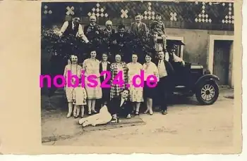 09337 Hermsdorf Bernsdorf Familie mit Auto *ca.1928