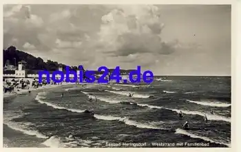 17424 Heringsdorf Weststrand Familienbad *ca.1950