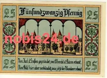 06385 Aken Notgeld 25 Pfennige 1921