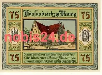 06385 Aken Notgeld 75 Pfennige 1921
