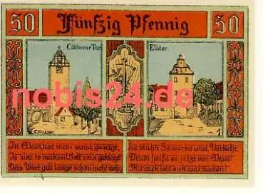 06385 Aken Notgeld 50 Pfennige 1921