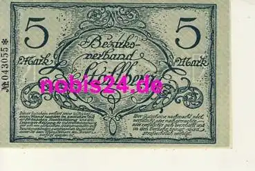 09366 Stollberg Notgeld Fünf Mark 1918