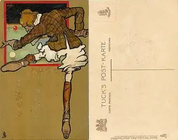 Billard Künstlerkarte Tucks Nr. 304 B   *ca. 1910