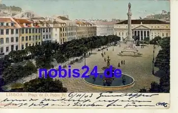 Lissabon Praca Pedro IV. PORTUGAL o 1903