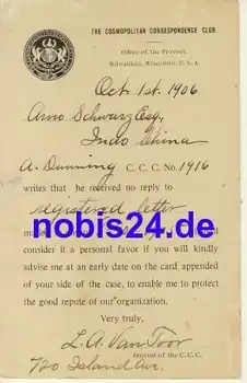 Post - Milwaukee Postcard o 1906