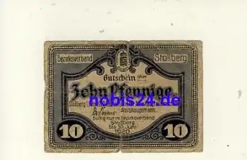 09366 Stollberg Notgeld 10 Pfennige 1920