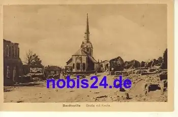 Banheville Strasse Kirche Region Normandie o 1917