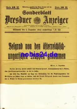 Dresdner Anzeiger Sonderblatt  1914