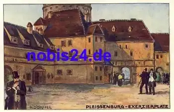 Leipzig Intnationale Baufachausstellung Pleissenburg Künstlerkarte o 1913