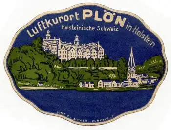 24306 Plön Kofferaufkleber um 1930