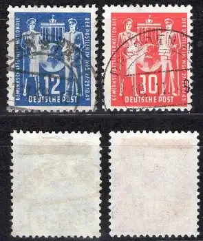 DDR Michel 243-244 o Gewerkschaft Tagesstempel
