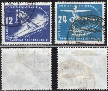 DDR Michel 246-247 o Wintersportmeisterschaft Tagesstempel